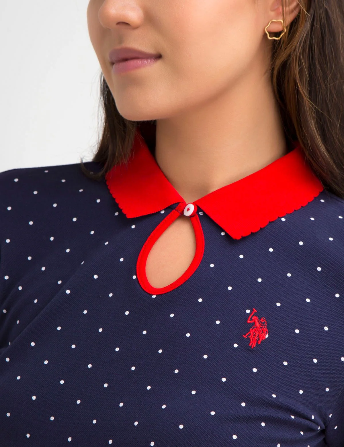 PREMIUM KEYHOLE DOT POLO SHIRT - Image 4