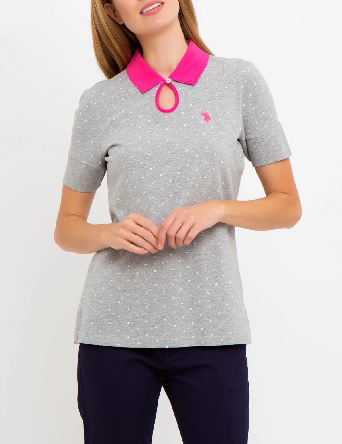 PREMIUM KEYHOLE DOT POLO SHIRT - Image 5