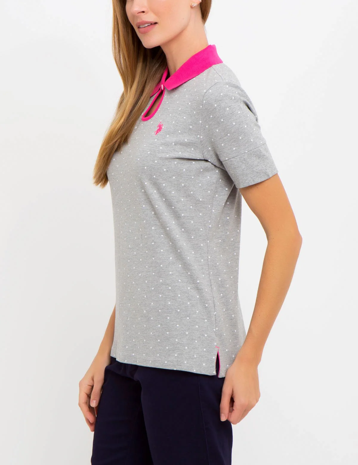 PREMIUM KEYHOLE DOT POLO SHIRT - Image 6