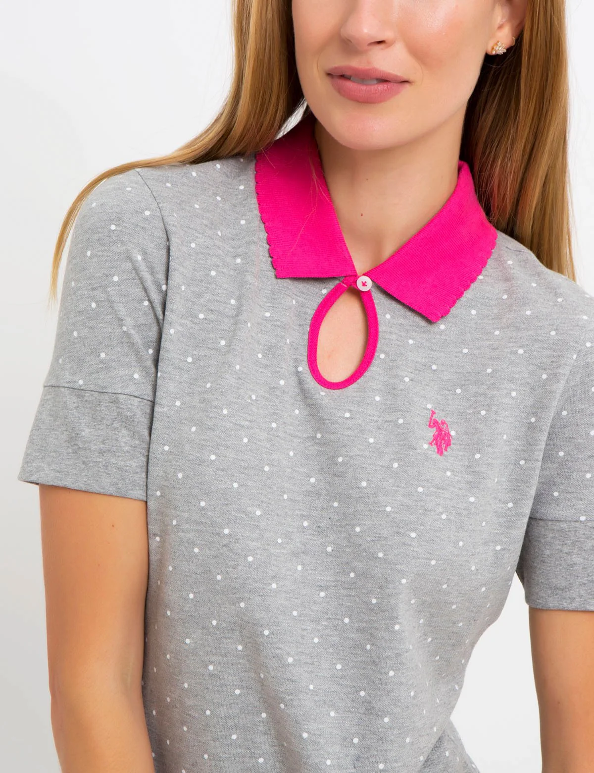 PREMIUM KEYHOLE DOT POLO SHIRT - Image 8