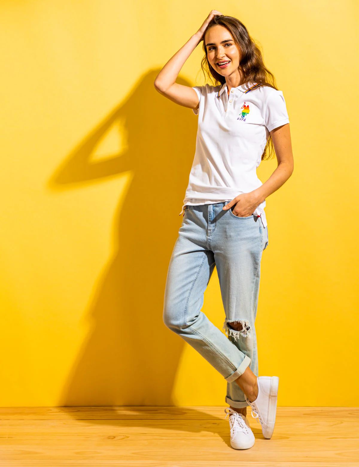 PRIDE LOGO TIPPED POLO SHIRT - Image 8