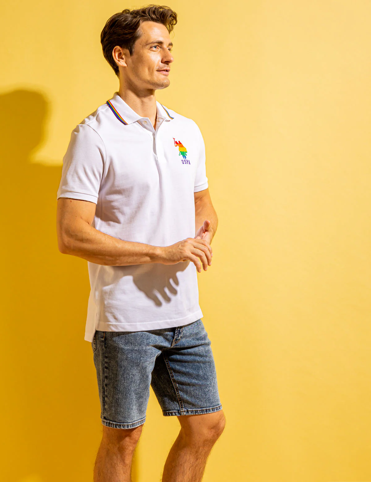 PRIDE RAINBOW TRIM PIQUE POLO SHIRT - Image 3