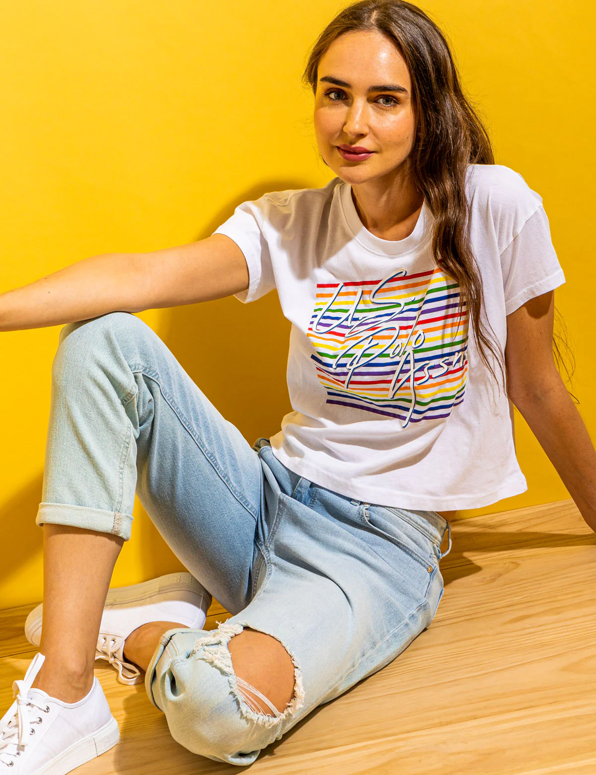 PRIDE STRIPE GRAPHIC T-SHIRT - Image 2