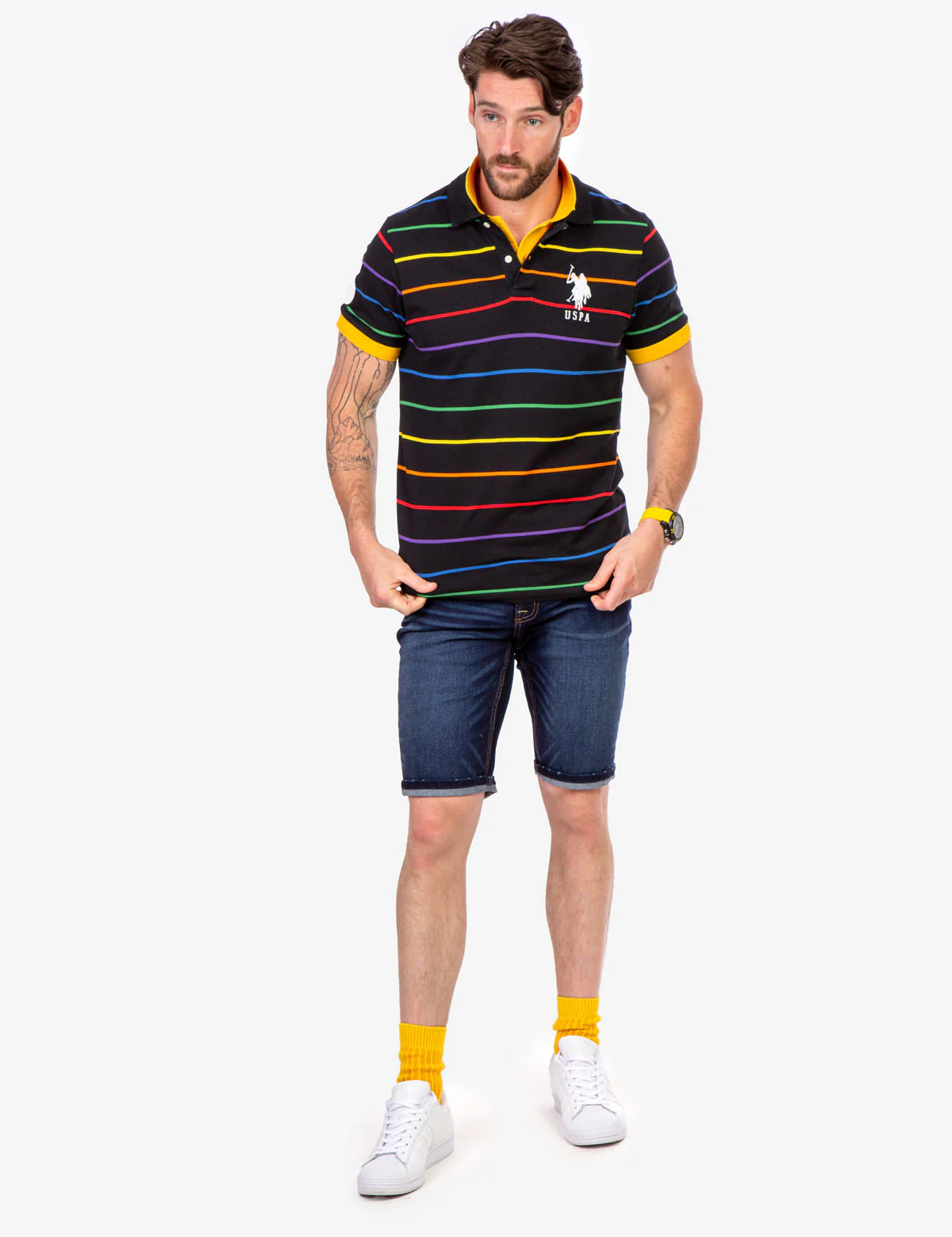 PRIDE STRIPED POLO SHIRT - Image 13