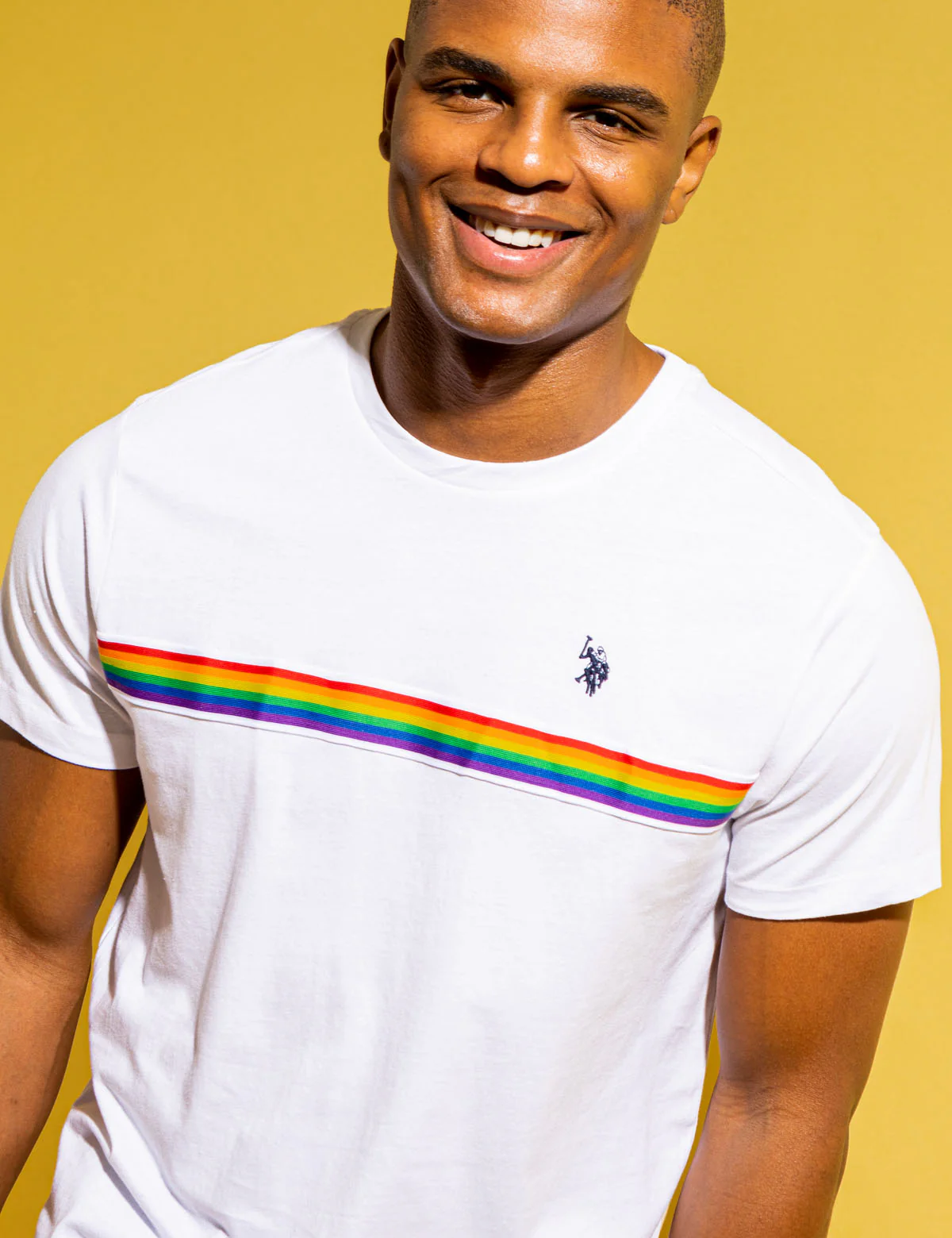 PRIDE TRICOT CHEST STRIPE JERSEY T-SHIRT