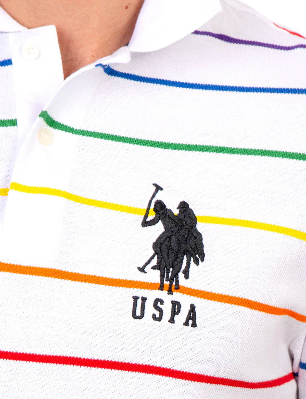 PRIDE YARN DYE STRIPE PIQUE POLO SHIRT - Image 13