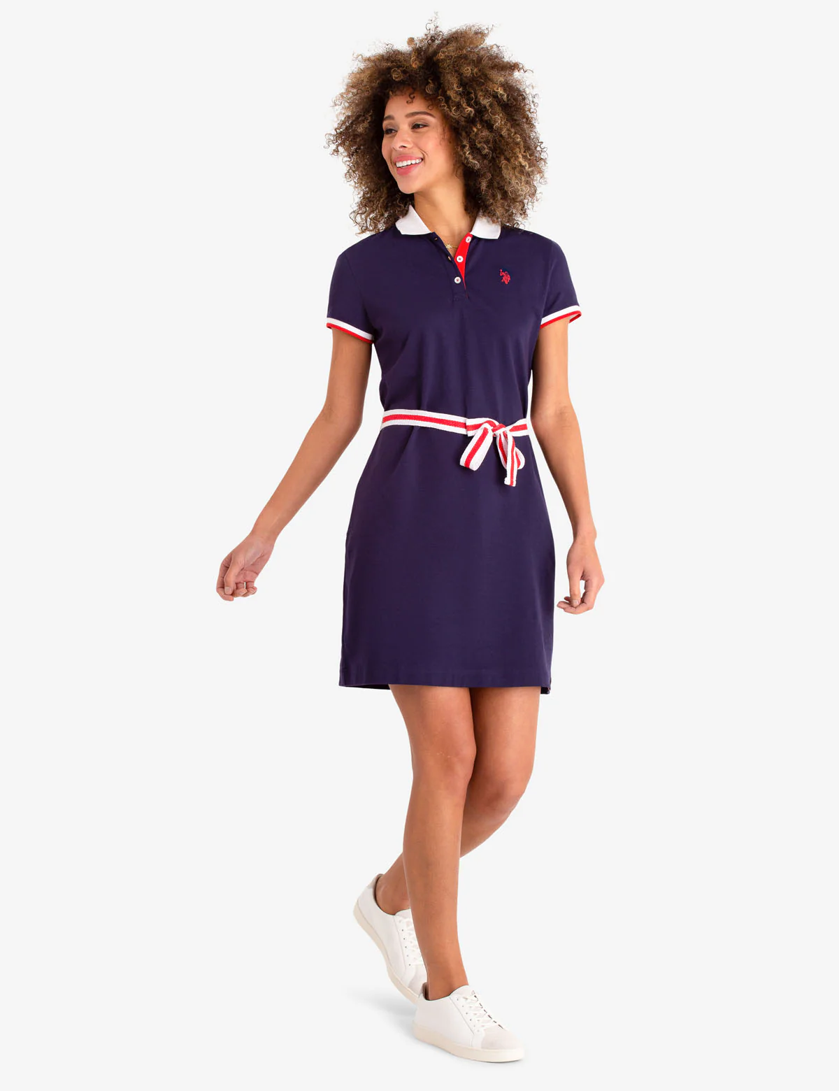 TIE FRONT POLO DRESS - Image 2