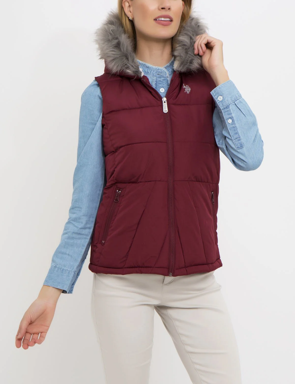 PRINCESS SEAM FUR HOOD VEST - Image 12