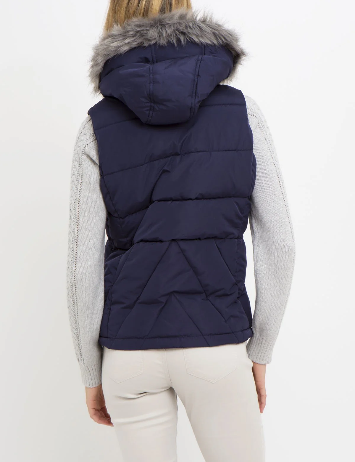 PRINCESS SEAM FUR HOOD VEST - Image 8