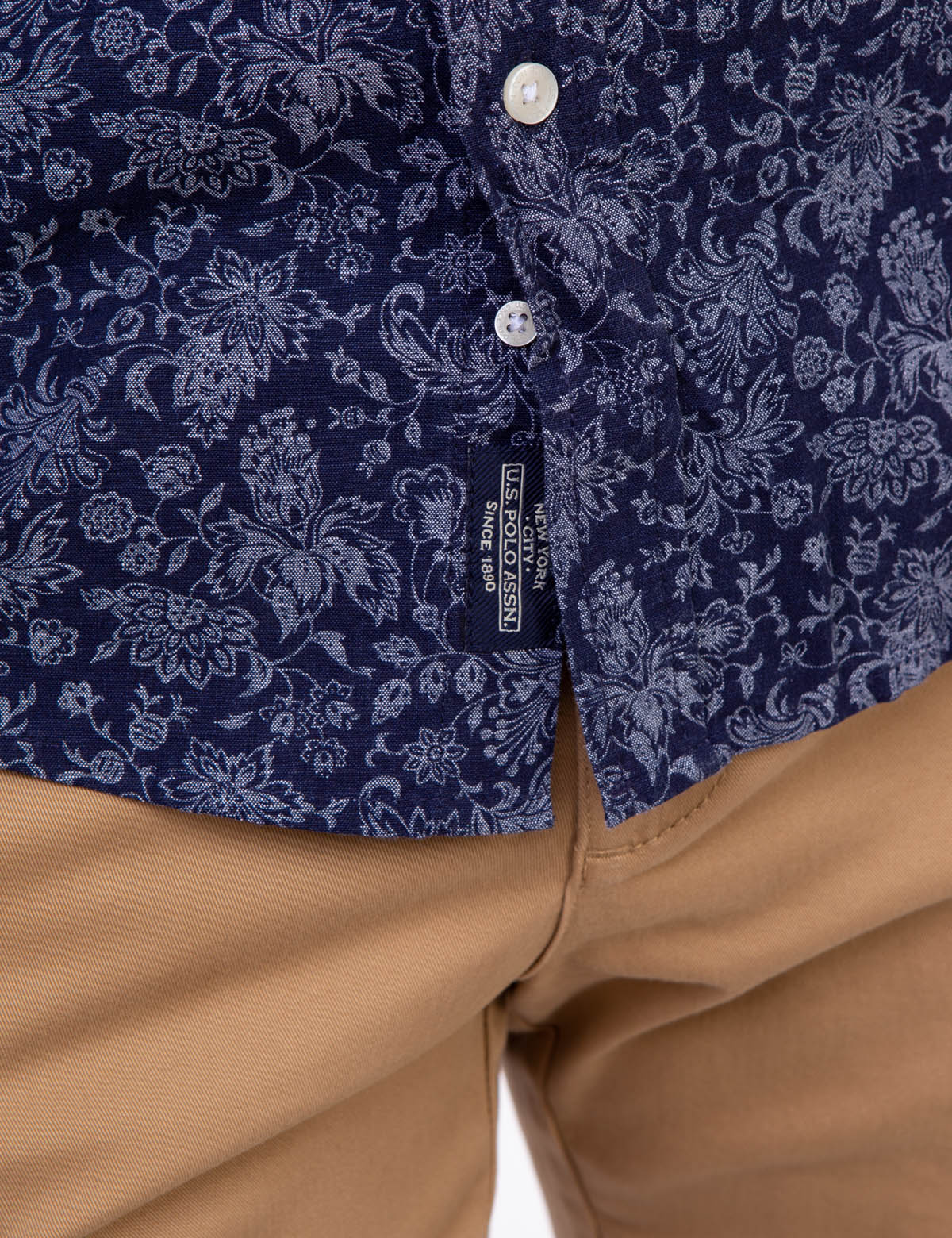 PRINTED FLORAL SLUB CANVAS SHIRT - Image 7