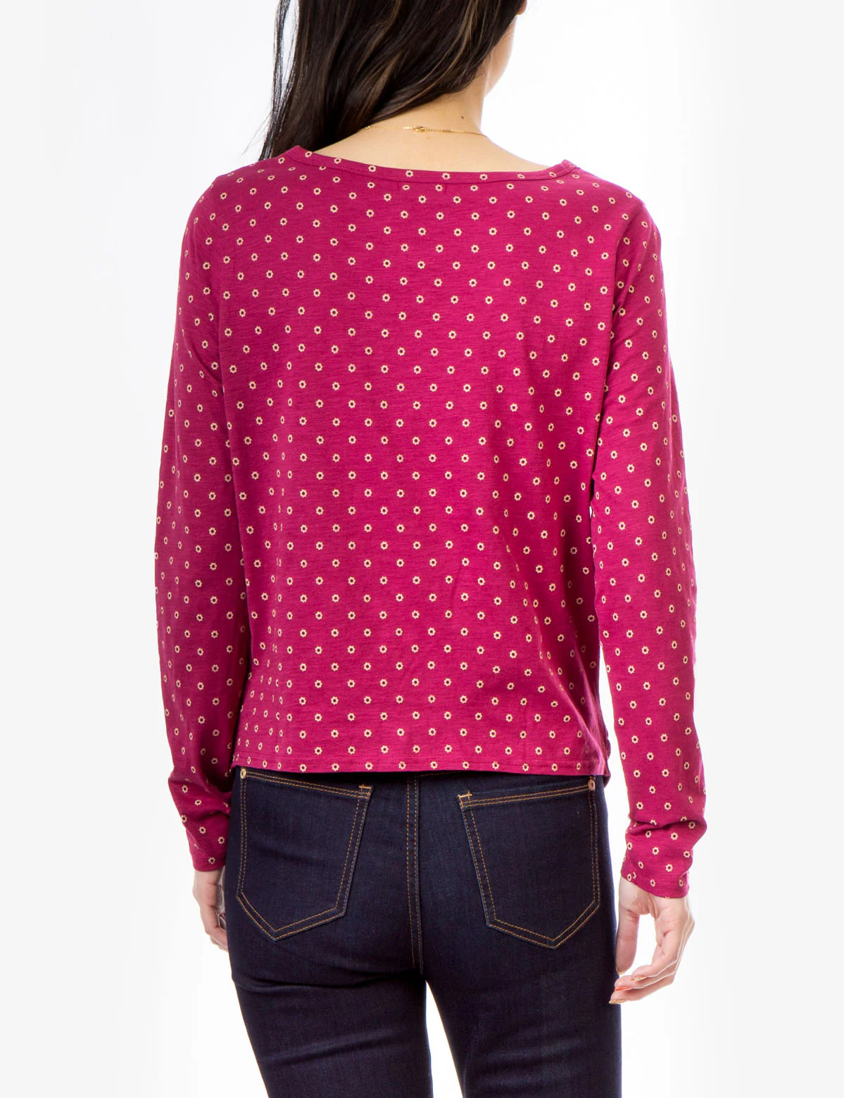 PRINTED LONG SLEEVE KNOT SHIRT - Image 4
