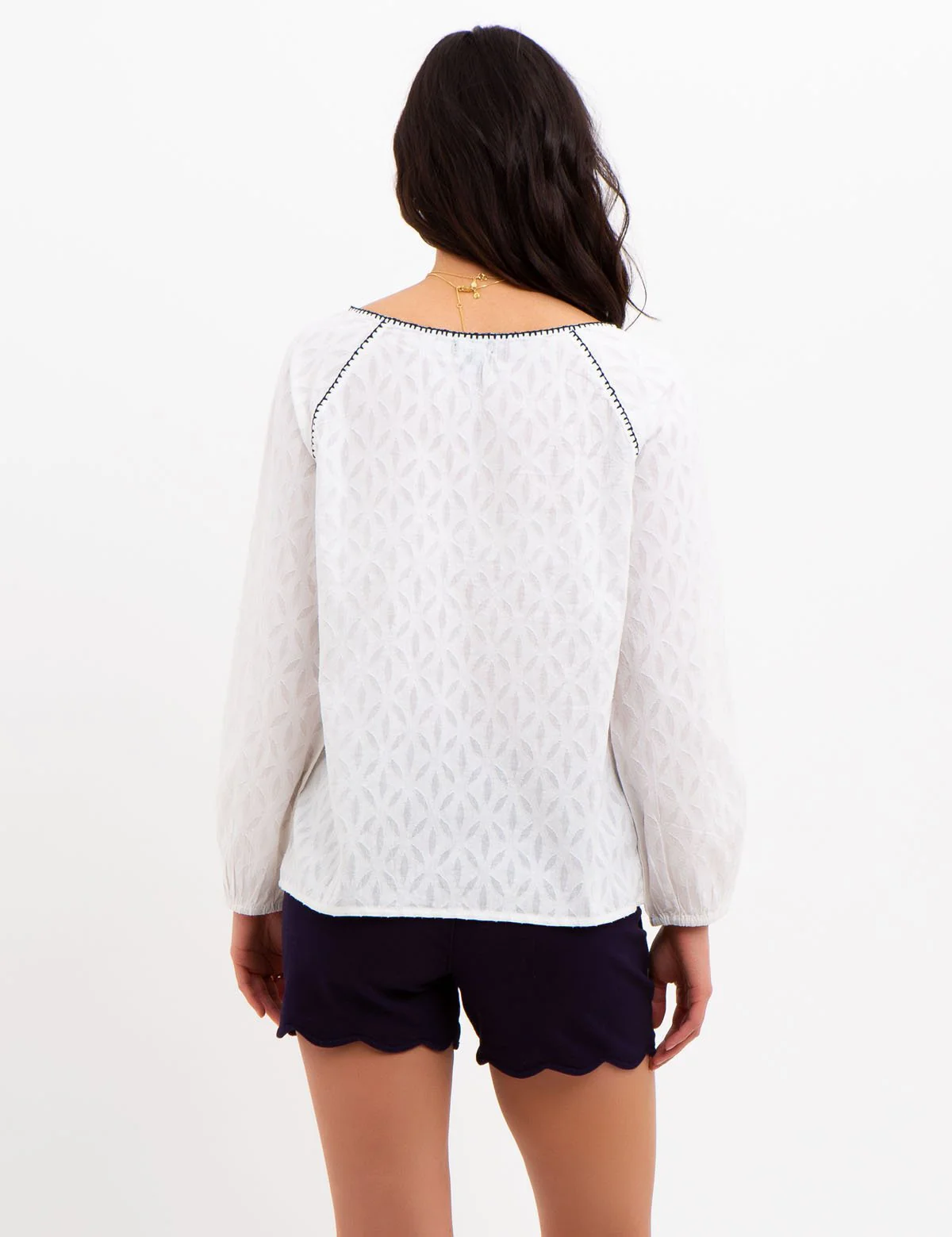 PRINTED PEASANT TOP - Image 3