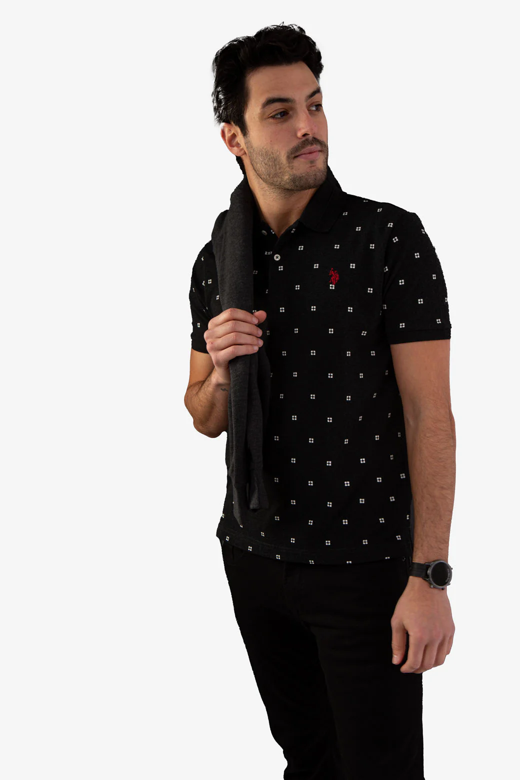 PRINTED PIQUE POLO SHIRT - Image 10