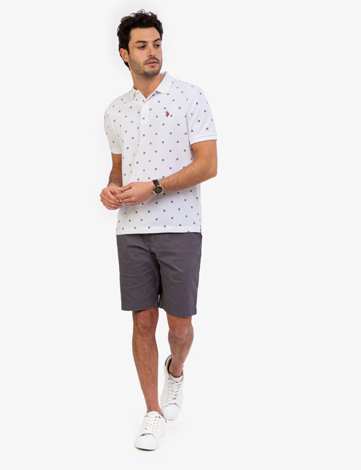 PRINTED PIQUE POLO SHIRT - Image 2