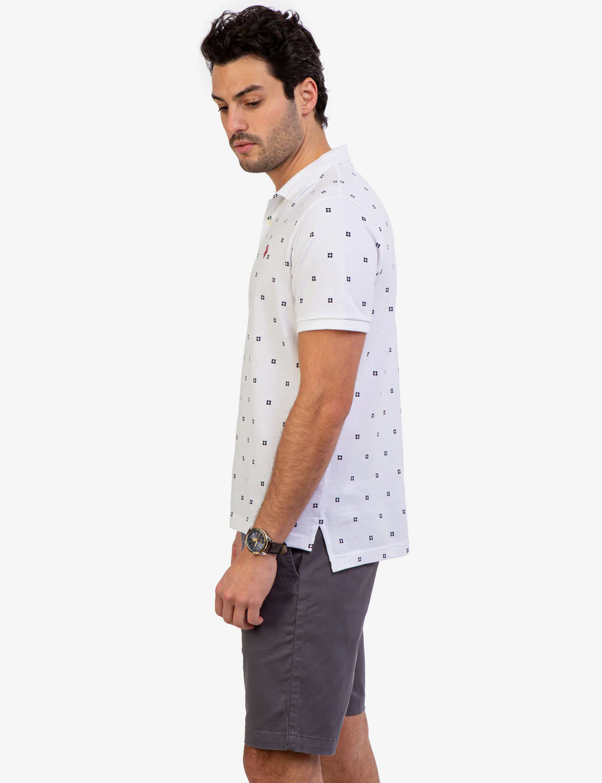 PRINTED PIQUE POLO SHIRT - Image 3