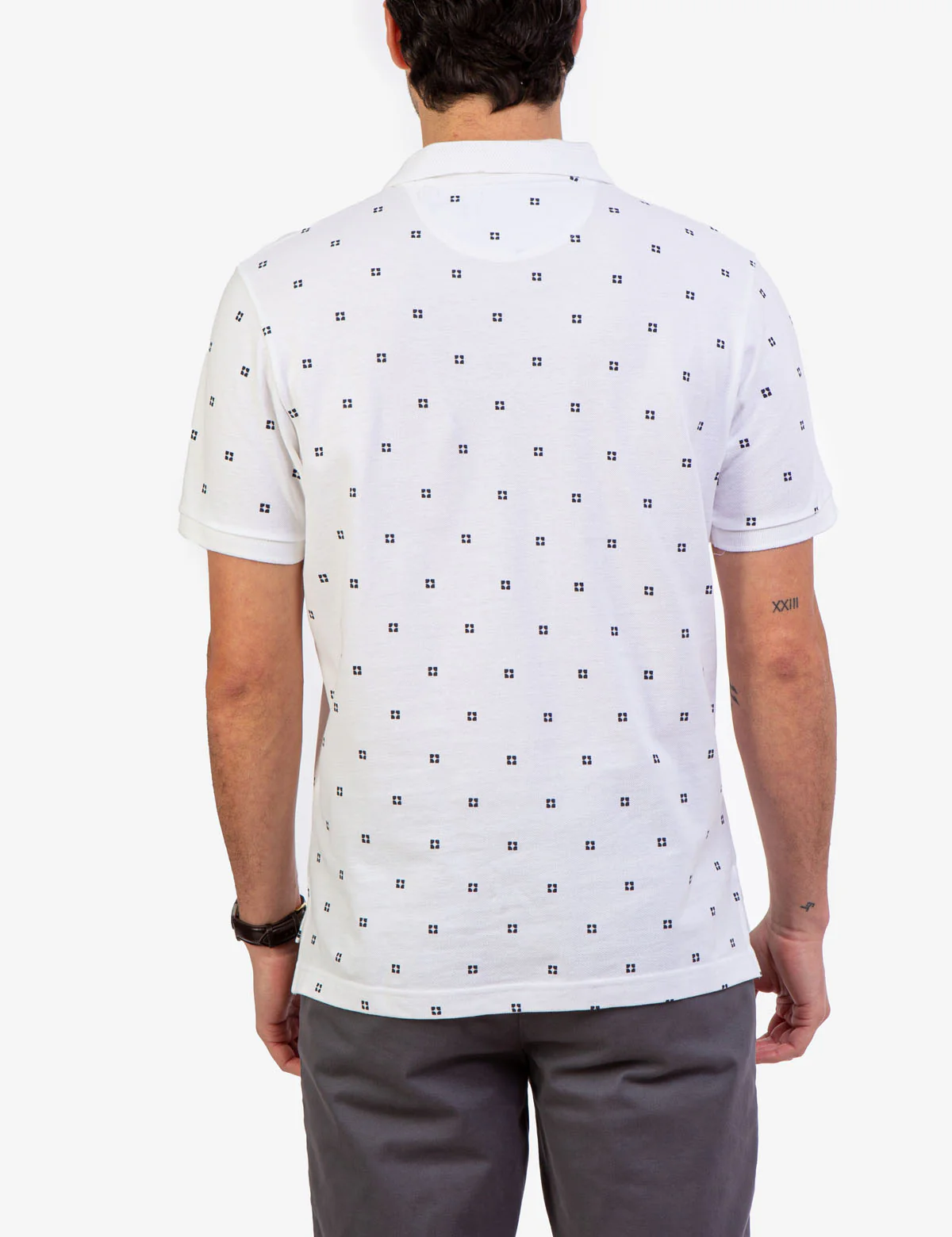PRINTED PIQUE POLO SHIRT - Image 4