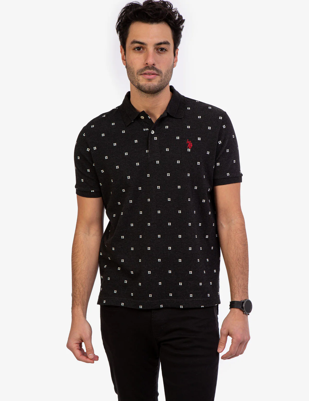PRINTED PIQUE POLO SHIRT - Image 7