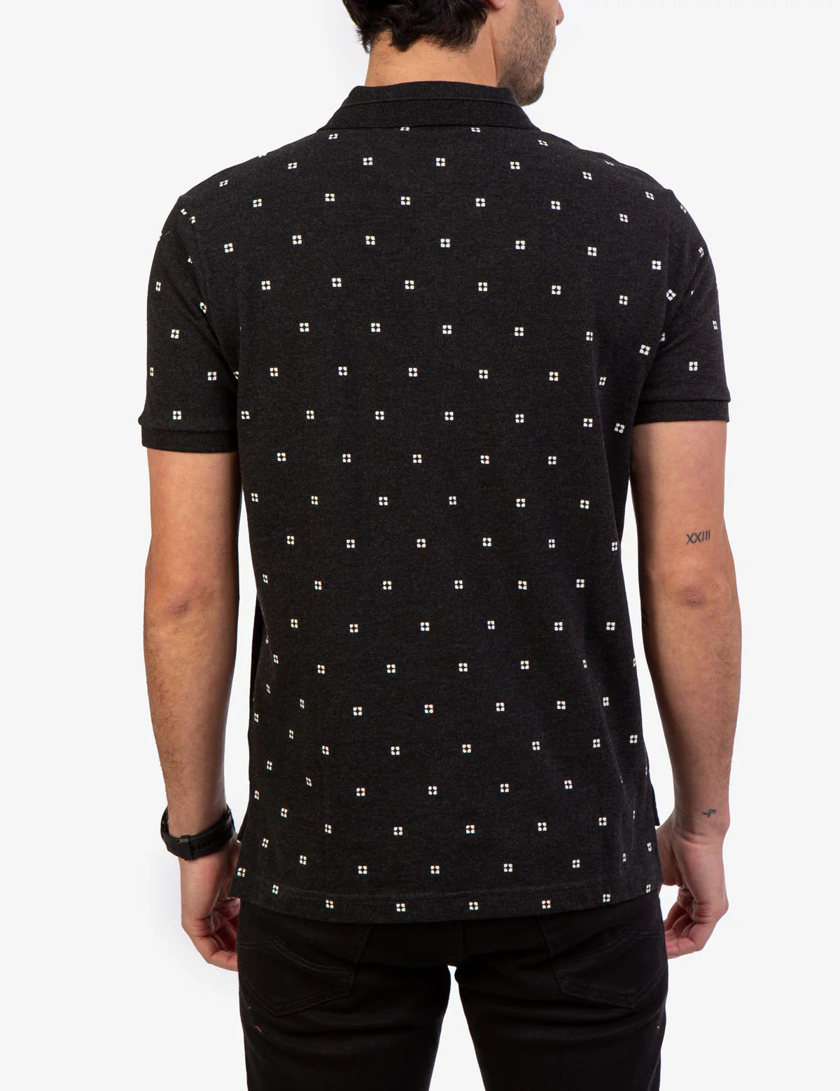 PRINTED PIQUE POLO SHIRT - Image 9