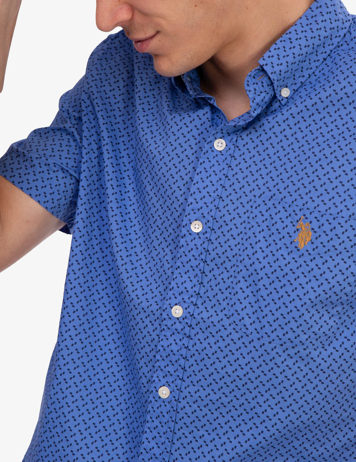 PRINTED SLUB POPLIN SHORT SLEEVE SHIRT - Image 7