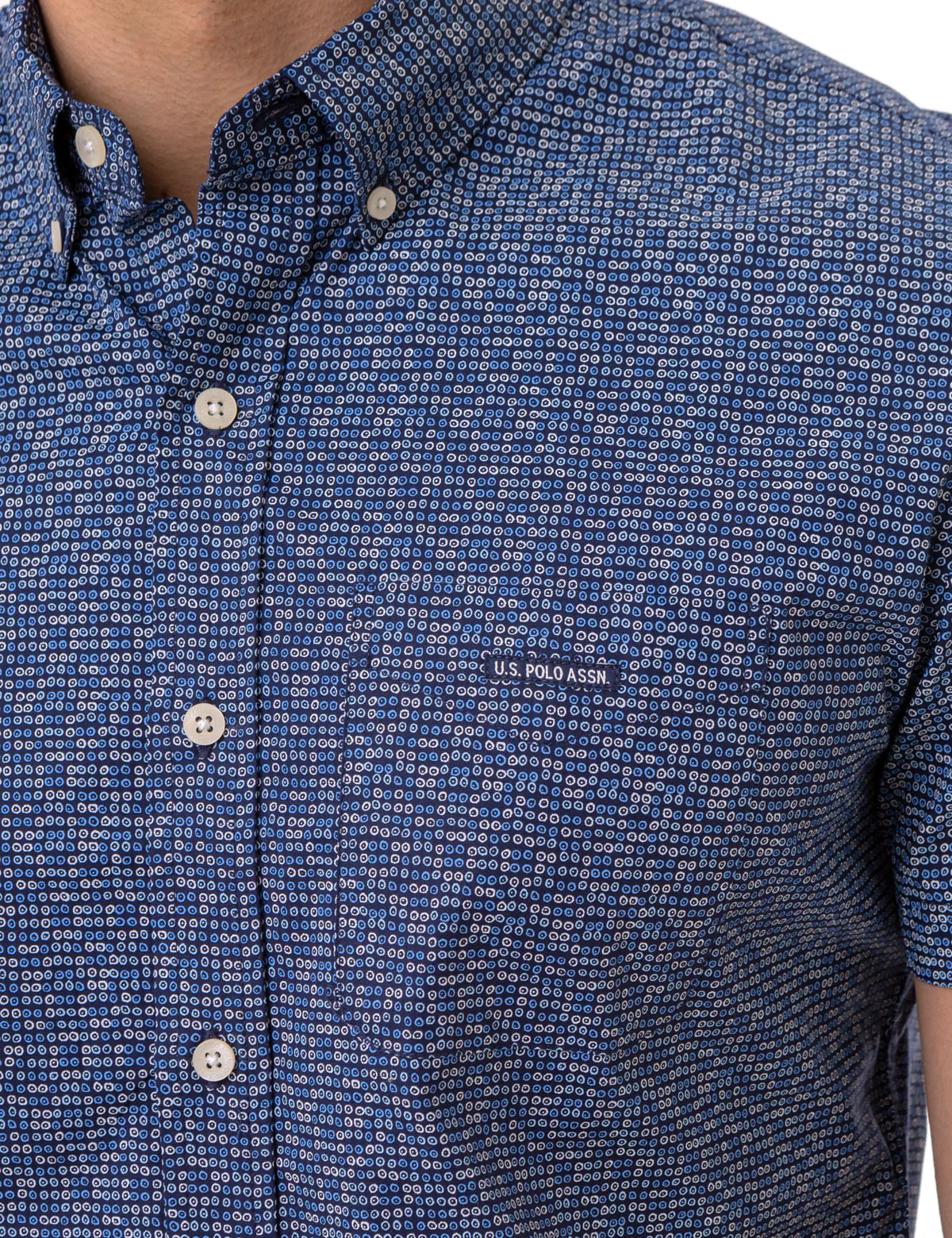 PRINTED STRETCH POPLIN SHORT SLEEVE SHIRT - Image 2