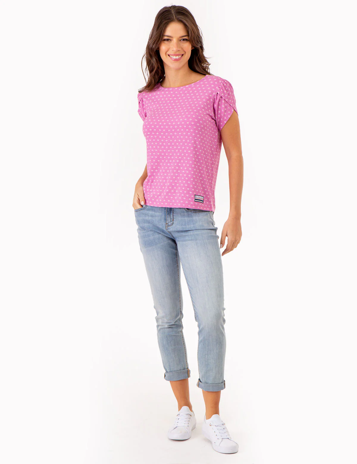 PRINTED TULIP SLEEVE TOP - Image 10