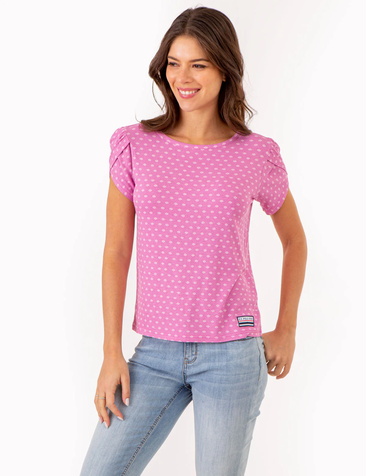 PRINTED TULIP SLEEVE TOP - Image 9