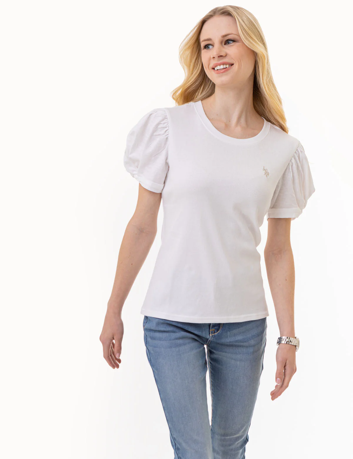 PUFF SLEEVE CREW NECK TOP - Image 10