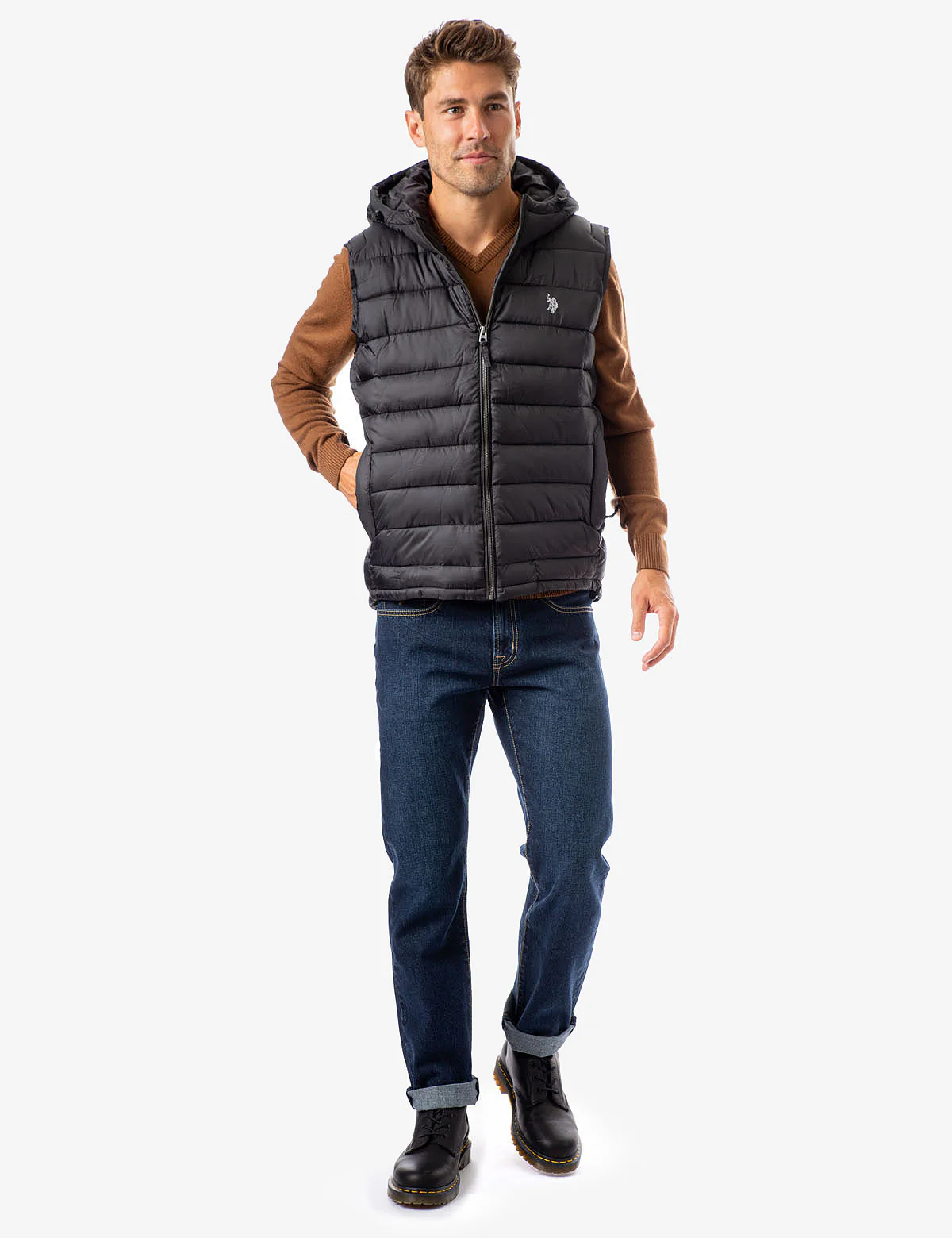 PUFFER VEST WITH HOOD - Image 8