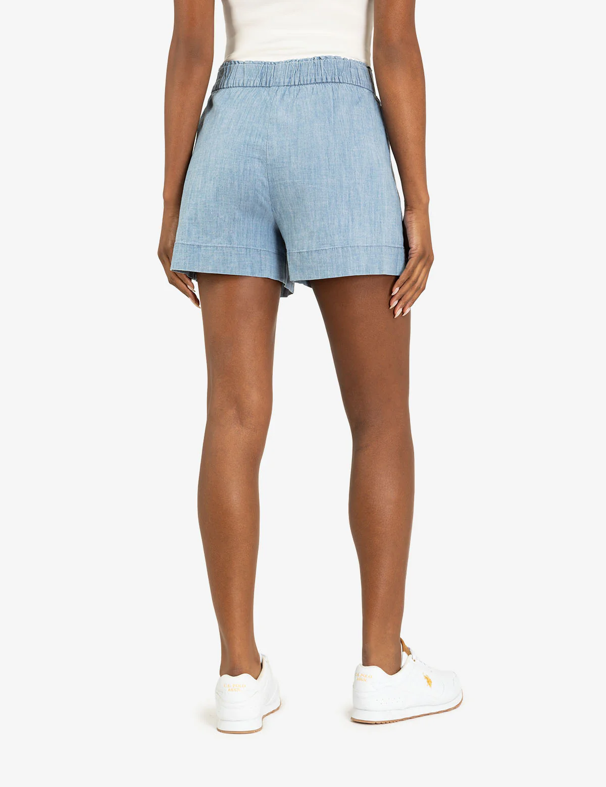 PULL ON CHAMBRAY SHORTS - Image 4