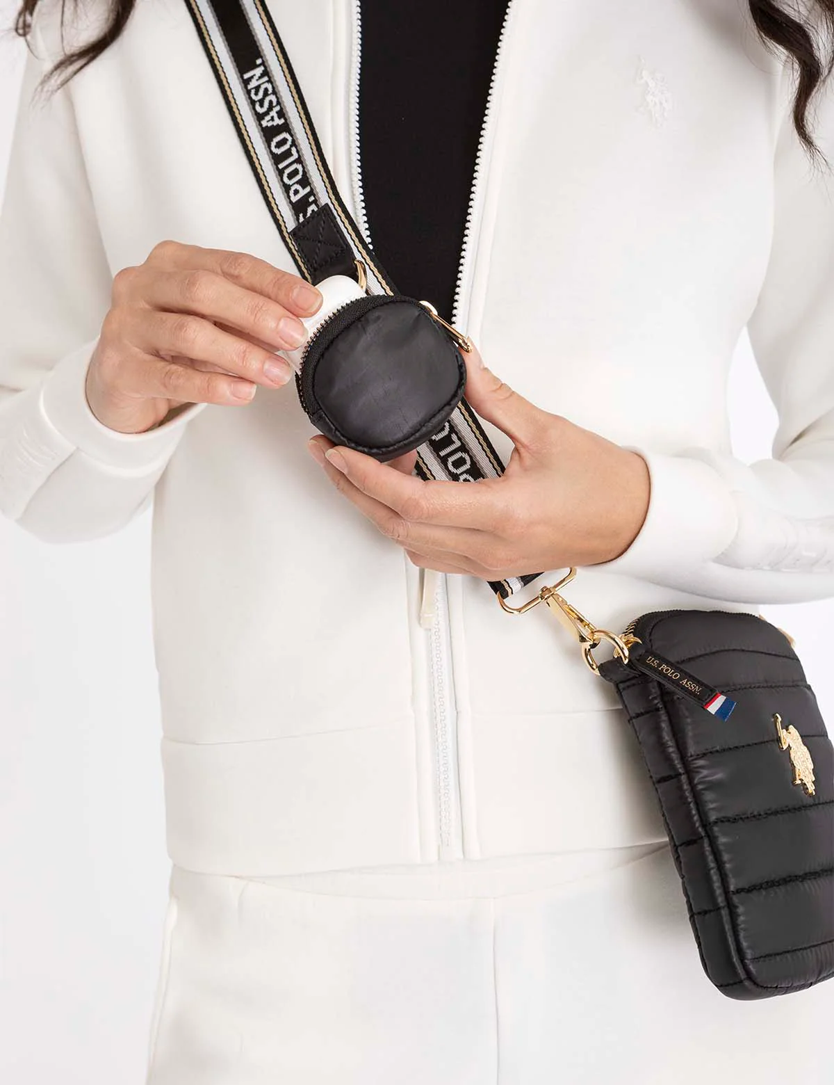 QUILTED PHONE CROSSBODY WITH ZIPPER POUCH - Image 15