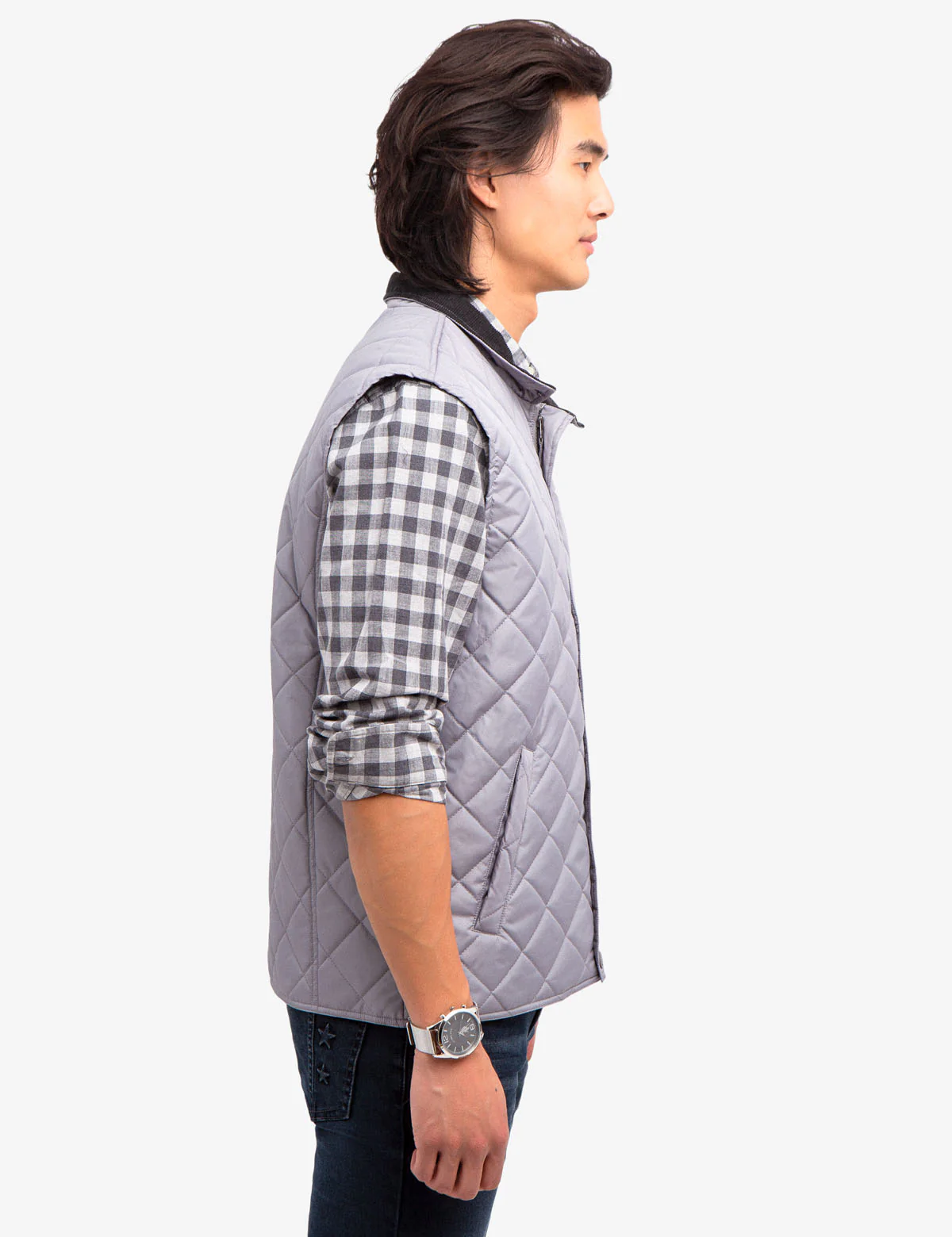 QUILTED VEST WITH CORDUROY COLLAR - Image 6
