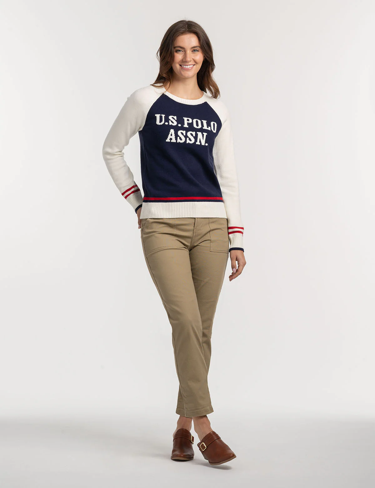 RAGLAN SLEEVE BASEBALL CREW NECK SWEATER - Image 5