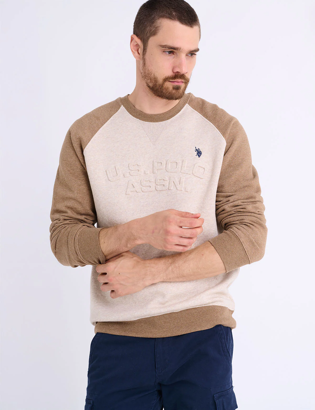 RAGLAN SLEEVE EMBOSSED FLEECE PULLOVER - Image 4