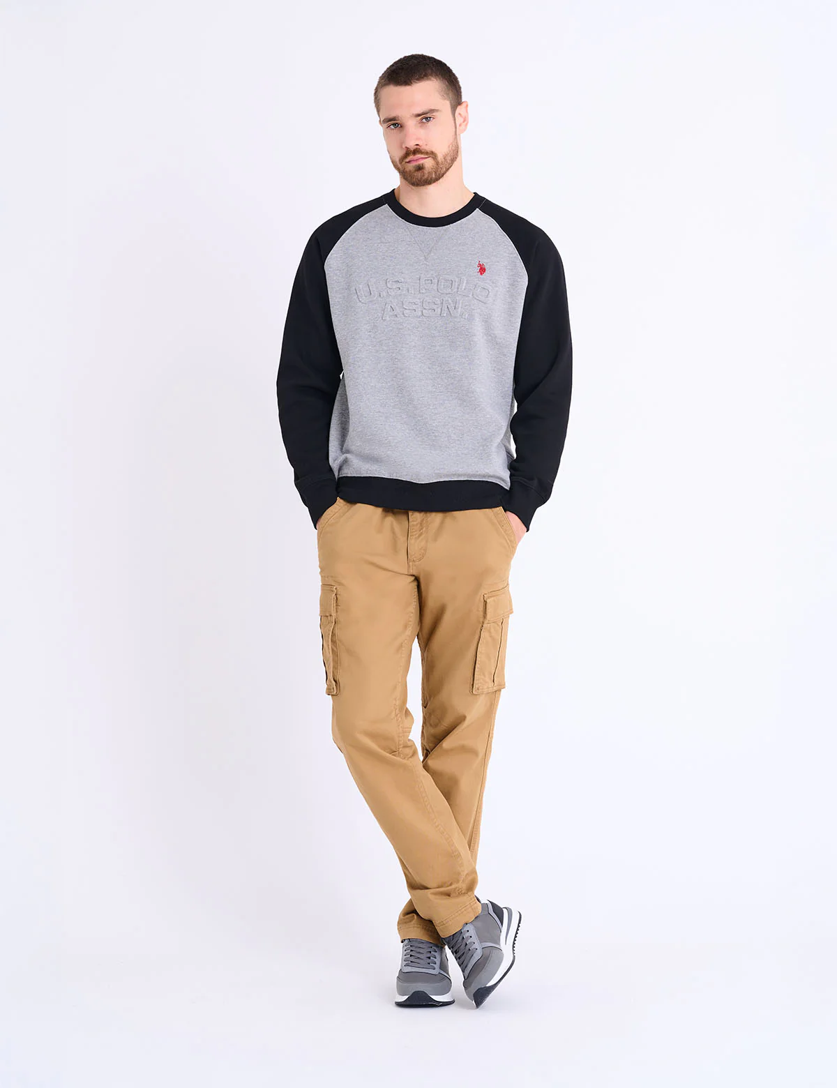 RAGLAN SLEEVE EMBOSSED FLEECE PULLOVER - Image 8