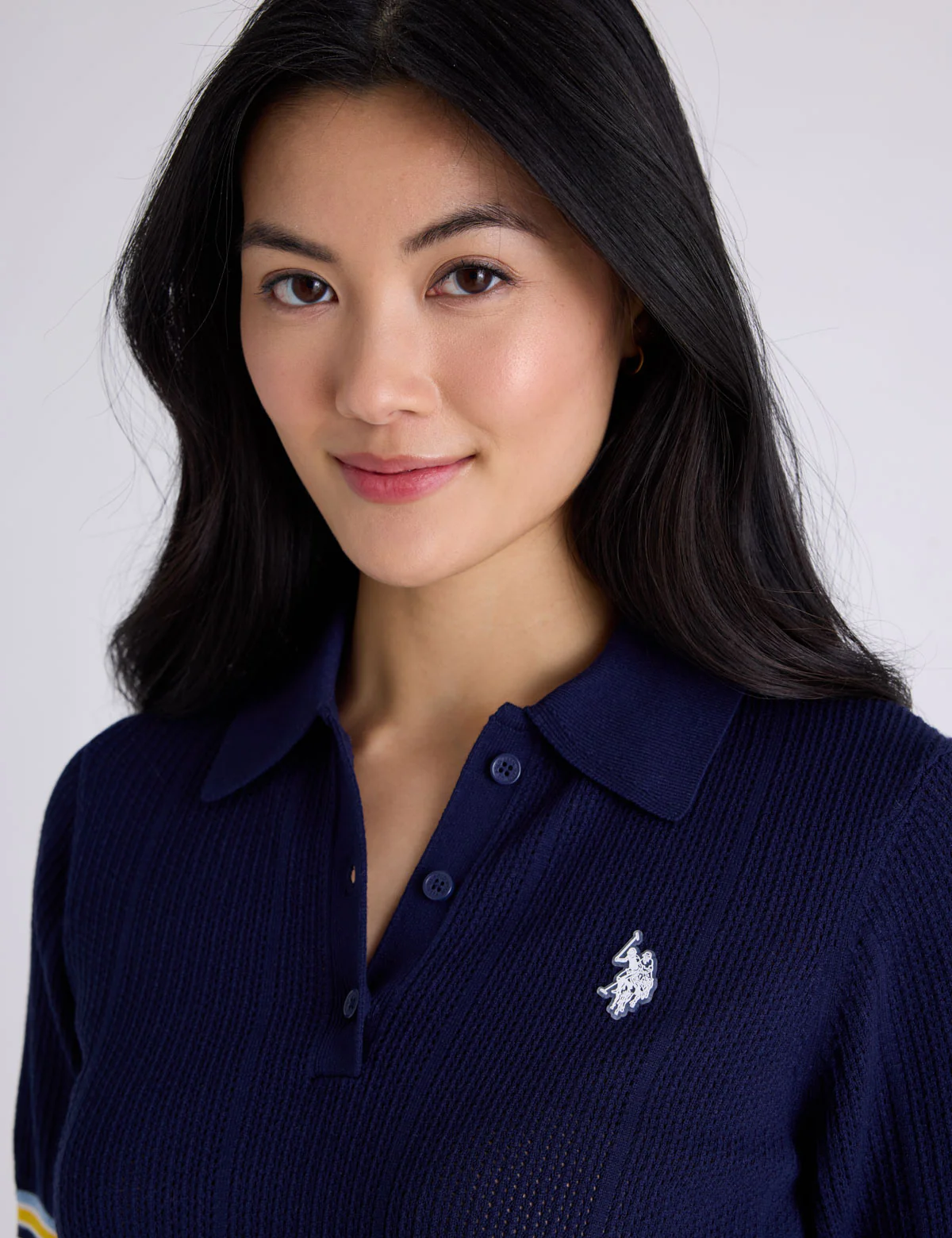 RELAXED SWEATER POLO SHIRT WITH RIBBED BAND - Image 6
