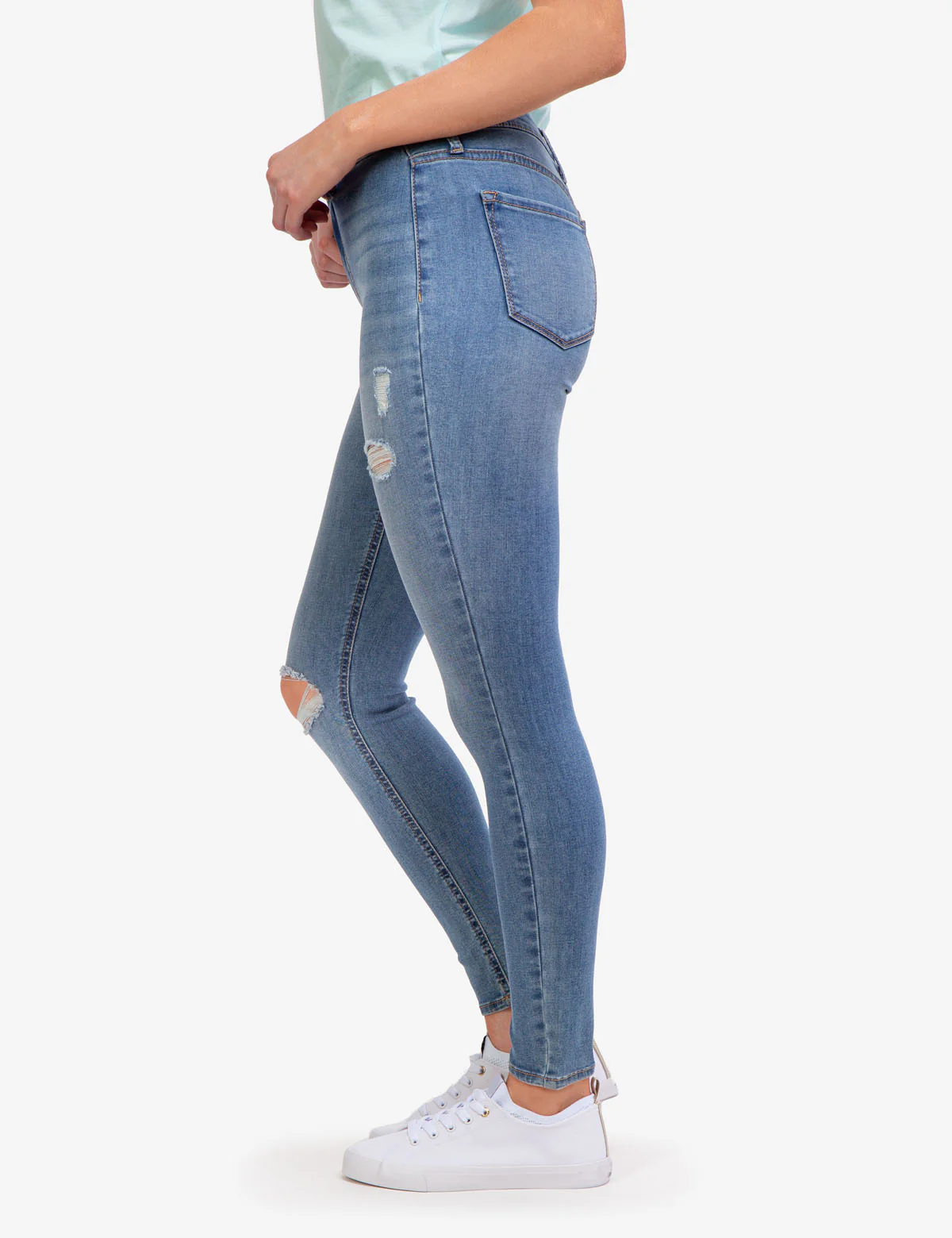 REPREVE® HIGH RISE DESTRUCTED JEANS - Image 3