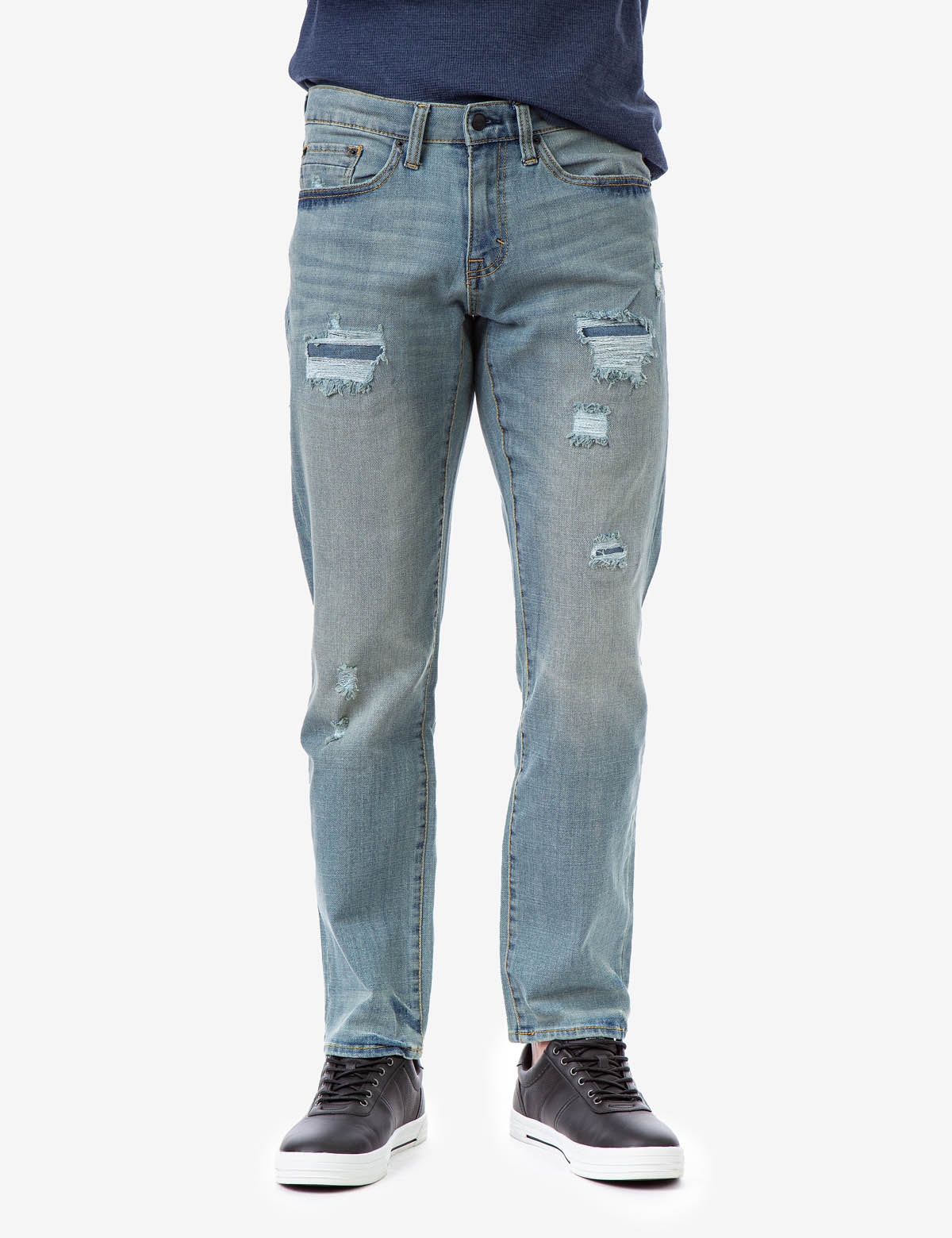 REPREVE® BLACK MALLET SLIM STRAIGHT PAINT JEANS - Image 3