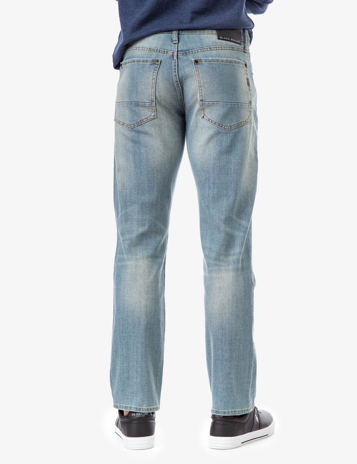 REPREVE® BLACK MALLET SLIM STRAIGHT PAINT JEANS - Image 4