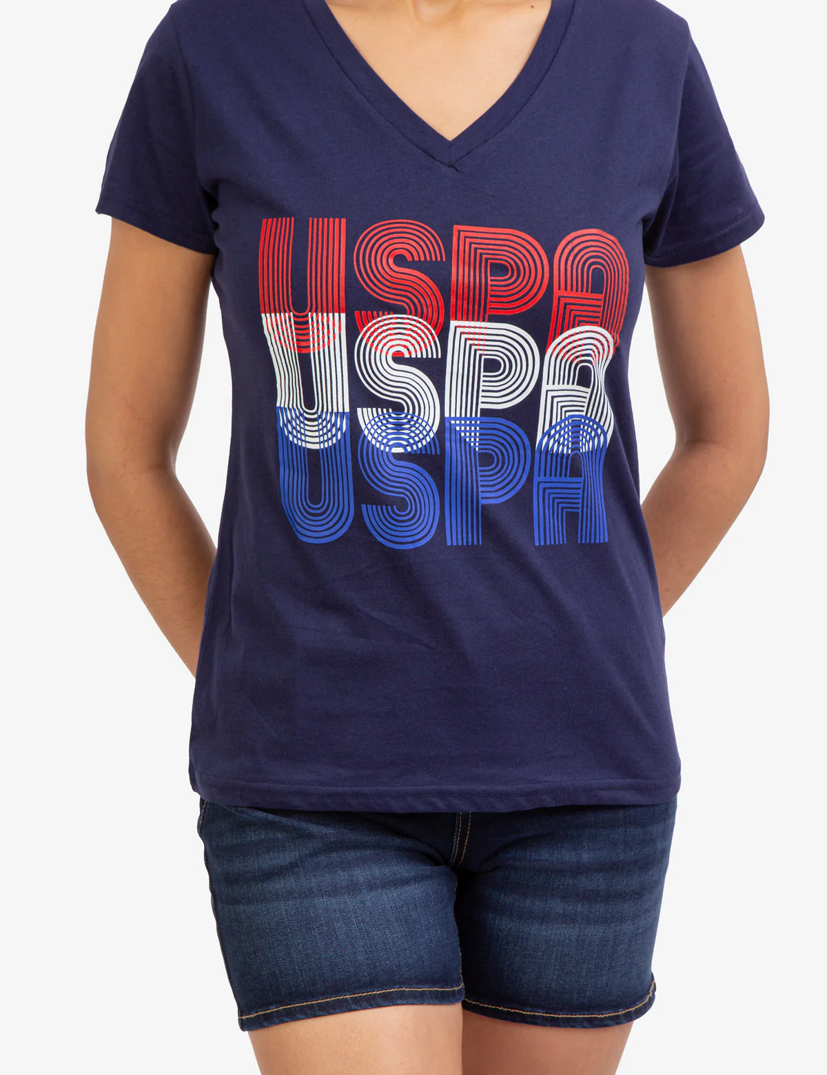 RETRO USPA V-NECK T-SHIRT - Image 4