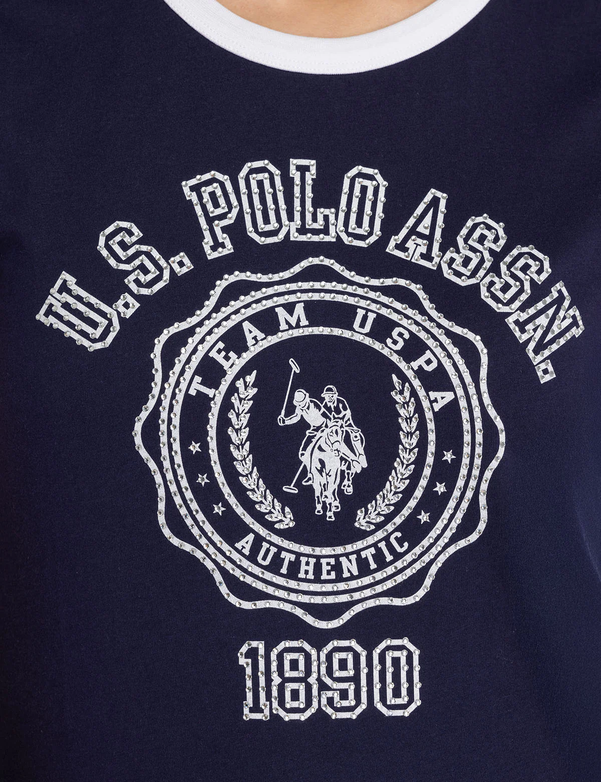 RHINESTONE CREST RINGER T-SHIRT - Image 10