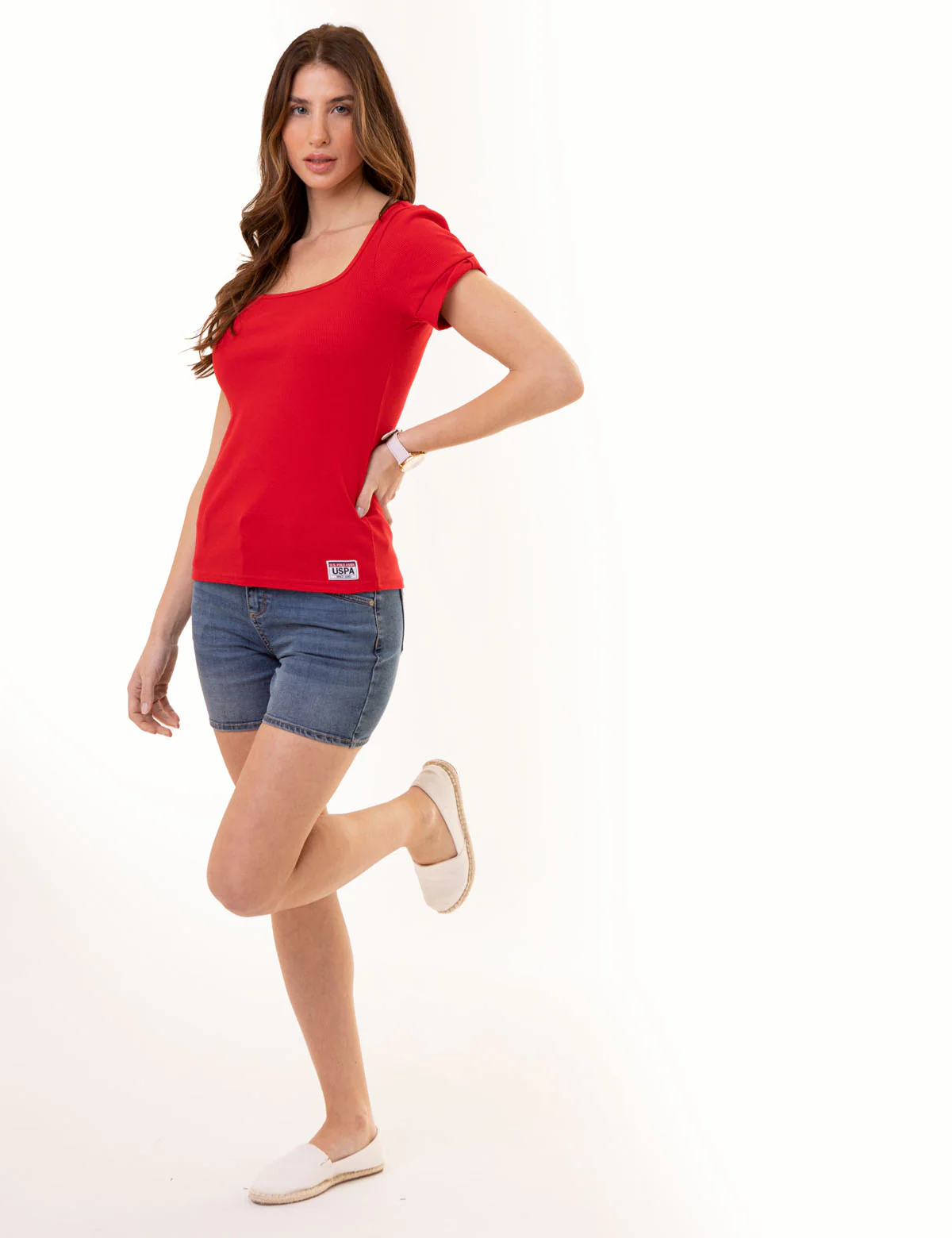 RIB SQUARE NECK T-SHIRT - Image 2