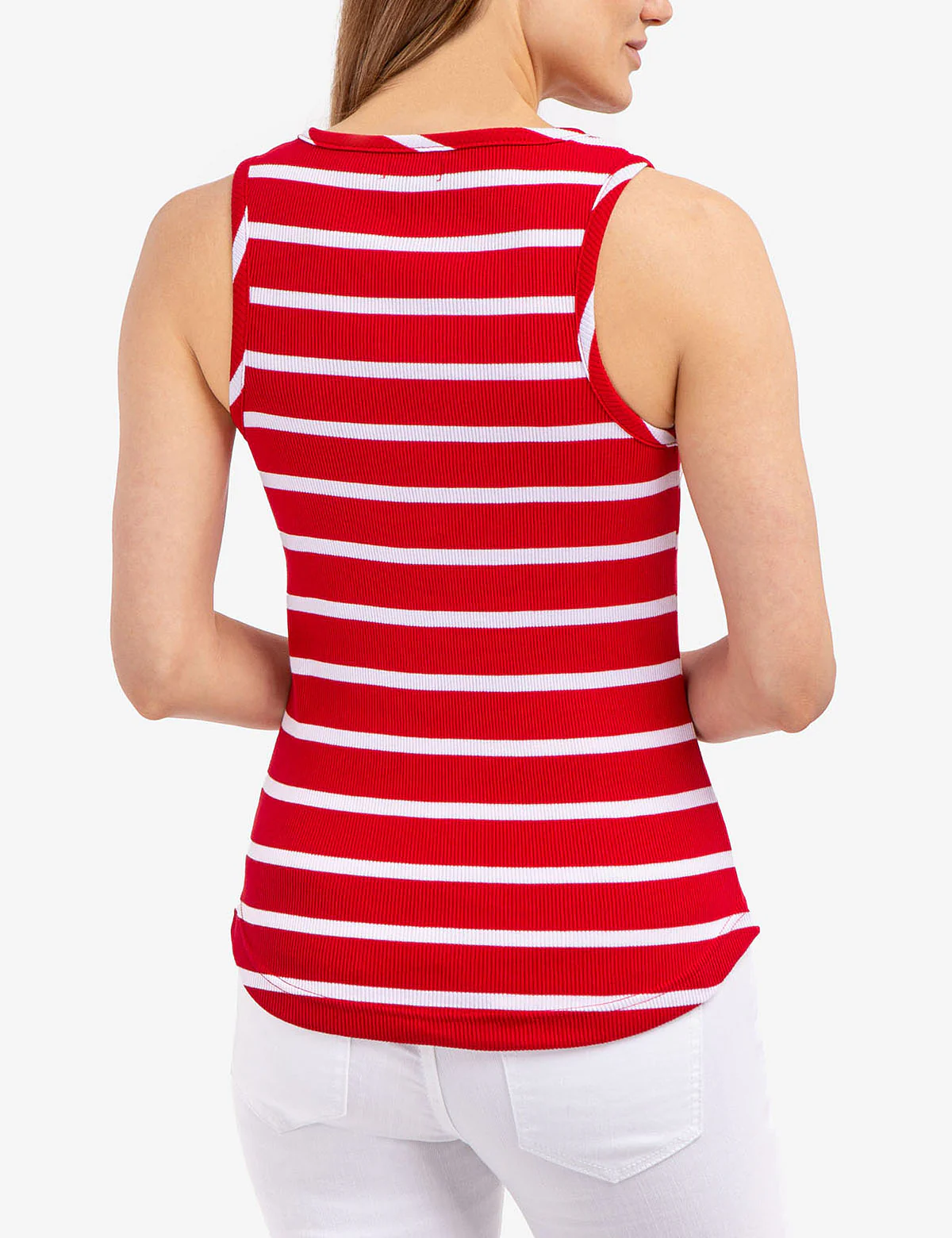 RIB STRIPE RACER BACK TANK TOP - Image 4