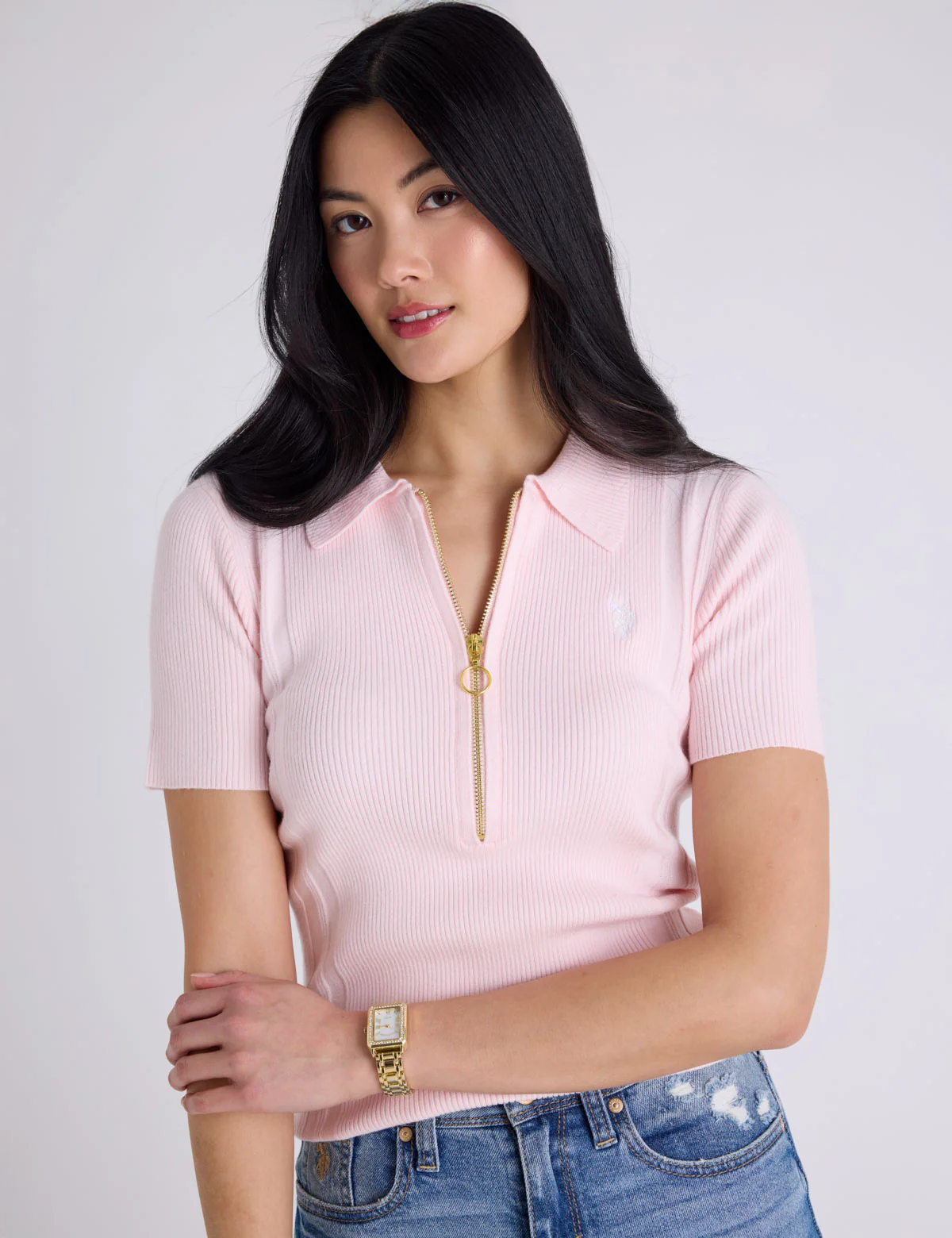 RIB ZIP SWEATER POLO SHIRT - Image 5