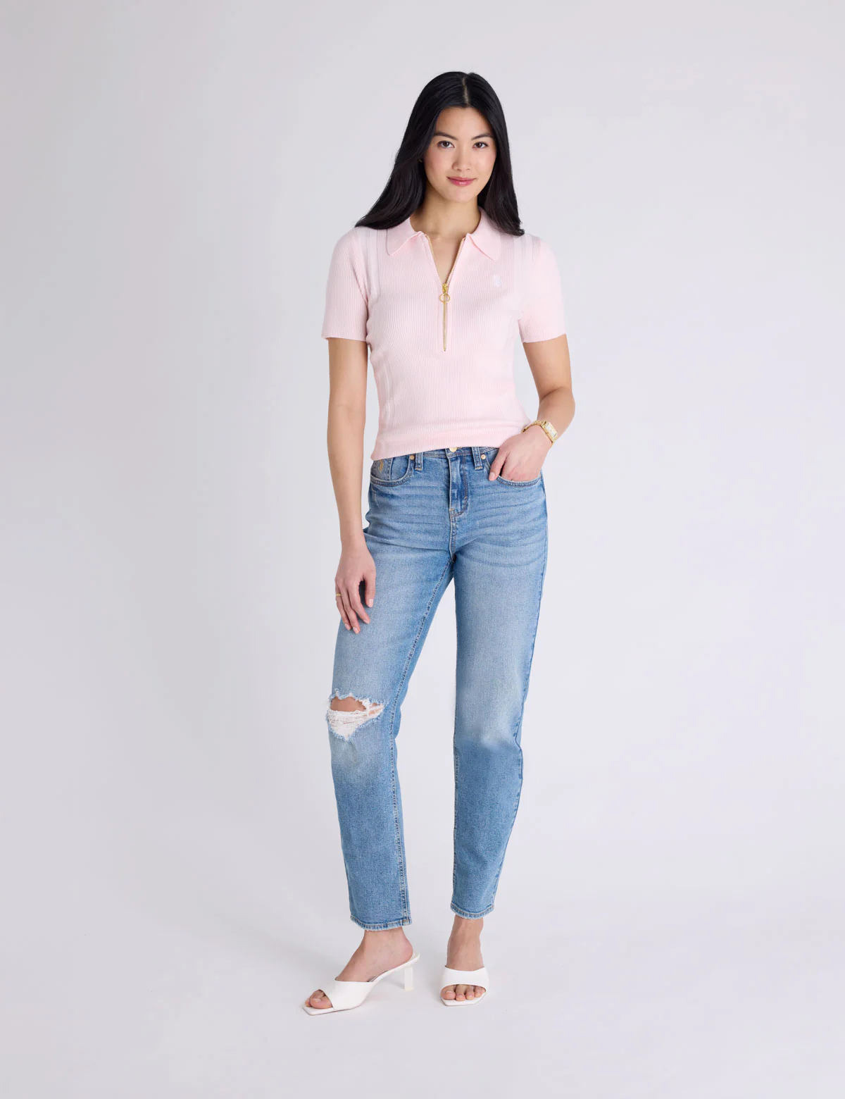 RIB ZIP SWEATER POLO SHIRT - Image 8