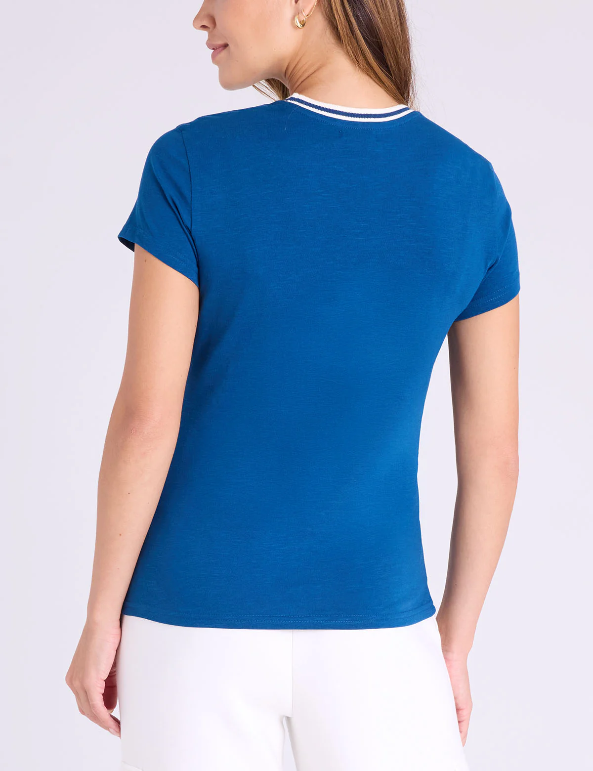 RINGER NECK TRIM T-SHIRT - Image 4
