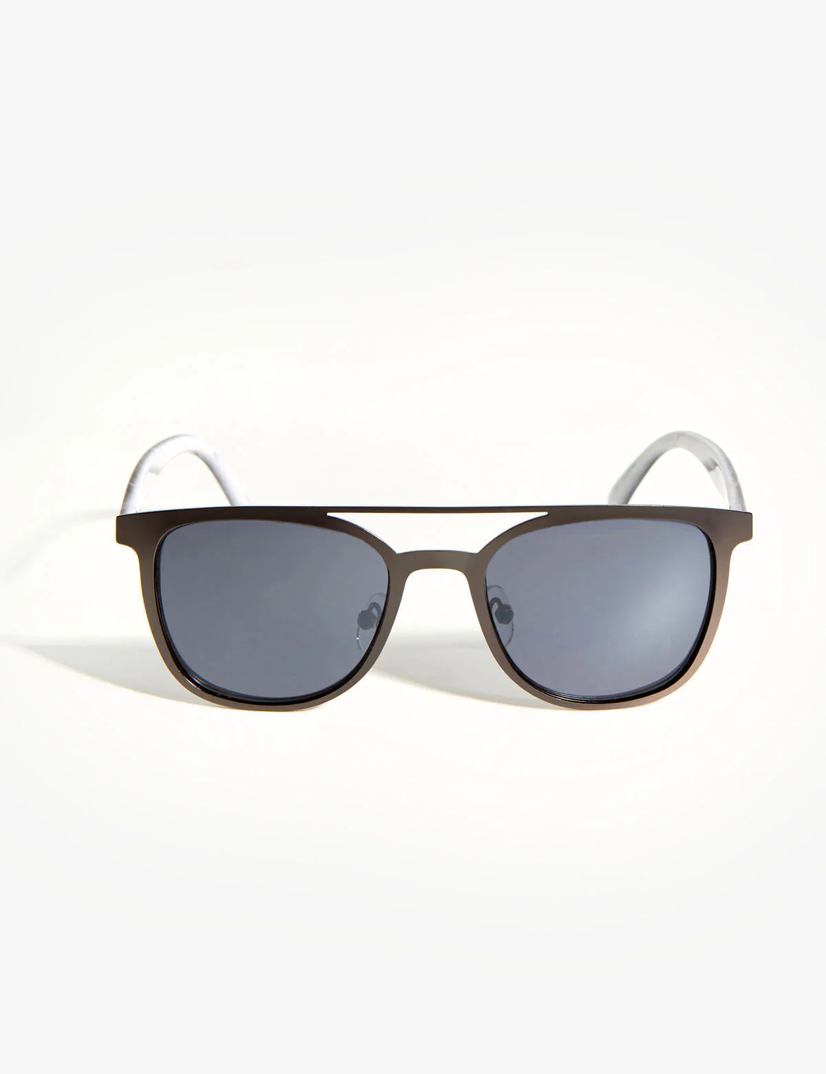 ROUND WOODGRAIN AVIATOR SUNGLASSES