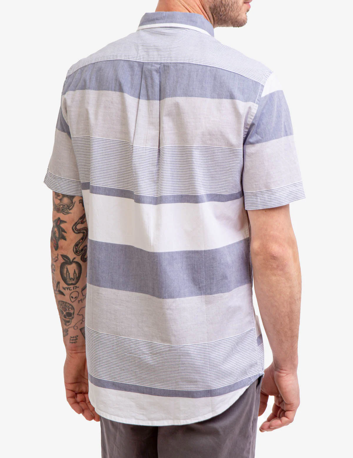 ROYAL WEAVE SHORT SLEEVE STRIPE SHIRT - Image 4