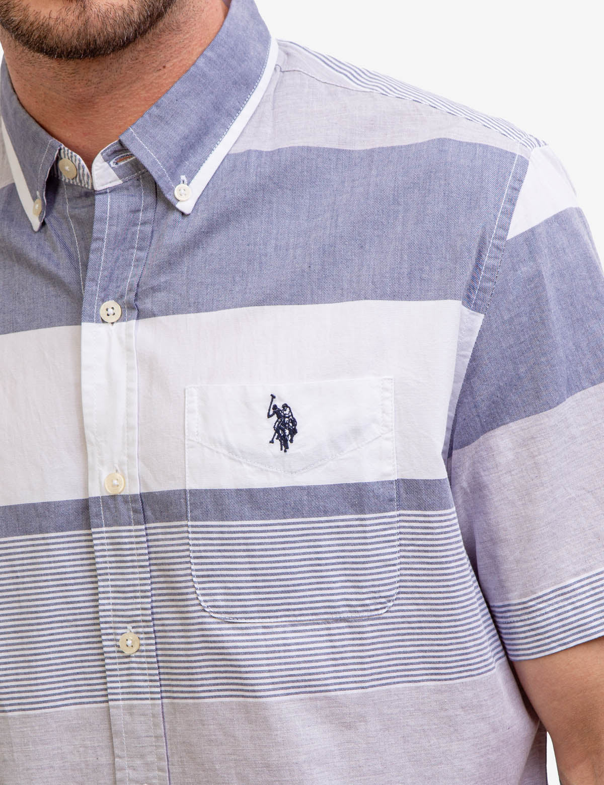 ROYAL WEAVE SHORT SLEEVE STRIPE SHIRT - Image 5