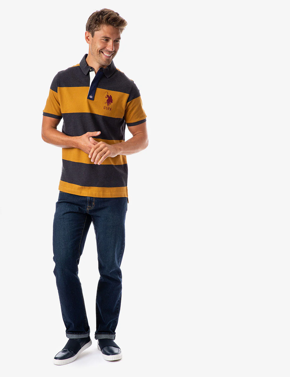 RUGBY STRIPE POLO SHIRT - Image 18