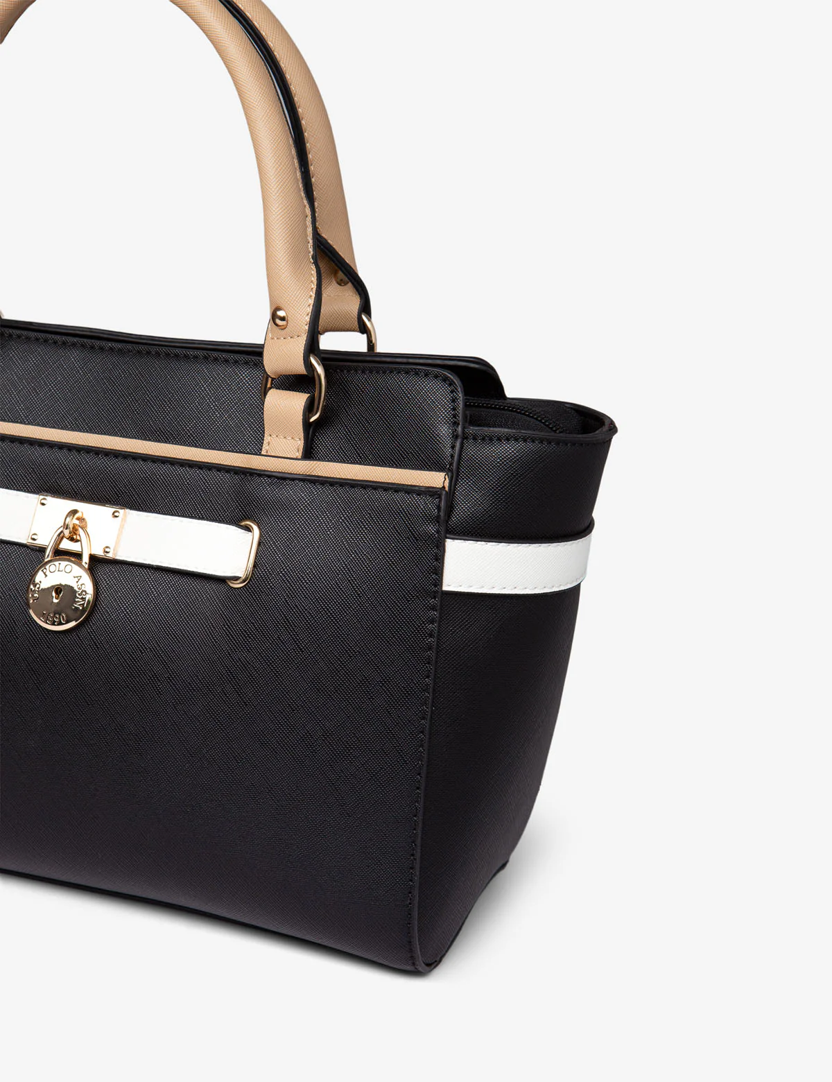 SATCHEL HAND BAG WITH BELTED LOCK - Image 11